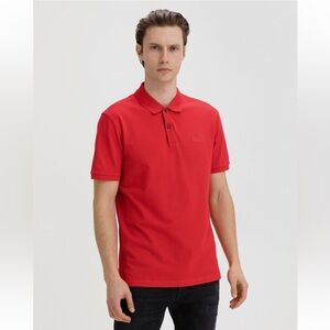 Hugo Boss Blood Red Regular Fit 100% Pima Cotton Polo Shirt (Size Medium)